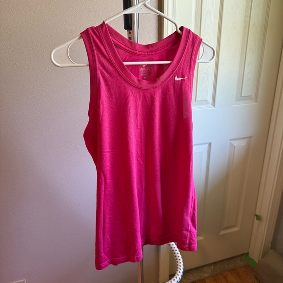 Nike Dri-Fit Pink Relaxed Sleeveless Tank Top-Womens medium - Picture 1 of 5